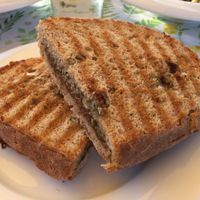 Veggie pâté sandwich - delicious! at Bistro Pointe Taylor in New Richmond