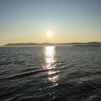From the end of the same dock looking in the other direction. What a view! at Bistro Pointe Taylor in New Richmond