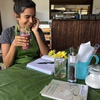 Keshani planning thé menu. at Bistro Pointe Taylor in New Richmond