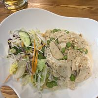 Vegan chicken in creamy coconut penut Saus   at Ho Vang in Berlin