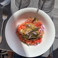Tasty Cretan Dakos, vegan style  at Kritamo in Rhodes