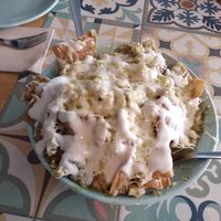 Chilaquiles veganos at Toluca Mexican Bar in A Coruna