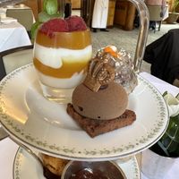 Desserts, plus scone with jam and creme (not clearly pictured)  at Bettys in York