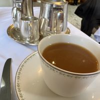 Tea with oat milk  at Bettys in York