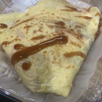 Vegan ham and cheese crepe with vegan Mayo from Salvaje   at Yellow Green Farmers Market in Hollywood