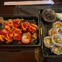 Hot Cheetos roll sub tofu, no cream cheese (vegetarian) and the tofu roll.  at Sushi-2-Go in Gainesville