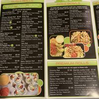 Roll and bowl menu at Sushi-2-Go in Gainesville