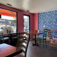 Some indoor seating    at Sugar Taco in Los Angeles