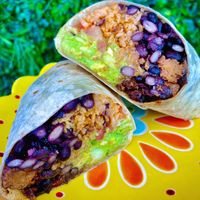 Vegan Carne Asada Burrito with Guacamole  at Sugar Taco in Los Angeles