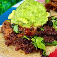 Vegan Asada Taco with Guacamole  at Sugar Taco in Los Angeles