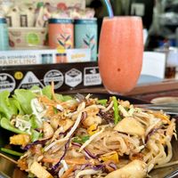 Pad Thai rice noodles (80 THB)  at 29 Coffties in Chiang Mai
