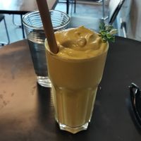 Mango coconut milk smoothie at 29 Coffties in Chiang Mai
