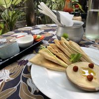 Hummus plate  at Cafe Zen in Negombo