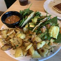Sunrise Tacos with Potatoes!  at The Wild Plum Cafe in Monterey