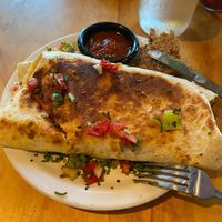 Vegan breakfast burrito add vegan chorizo  at The Wild Plum Cafe in Monterey
