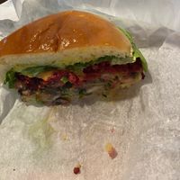 Vegan Burger at The Green Bean Cafe in New York City