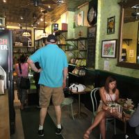 Inside: this gives you an idea of the size of this place. at The Green Bean Cafe in New York City
