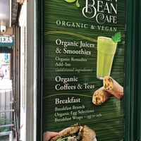 Sign at outside entrance. at The Green Bean Cafe in New York City