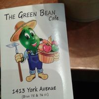 Menu at The Green Bean Cafe in New York City