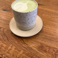 Matcha lattee  at Timm's Café in Darmstadt