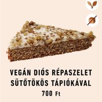 Vegan walnut-carrot cake with pumpkin tapioca at Cafe Frei in Budapest