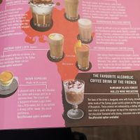 Menu at Cafe Frei in Budapest