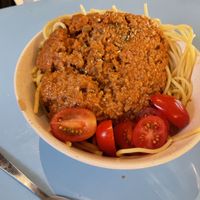 Kids menu - pasta bolognese  at Café Holmgången in Malmo