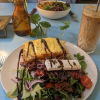Vegan lasagne at Café Holmgången in Malmo