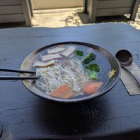 Lucky Noodle Soup at Water Drop Vege Cafe at Fo Guang Shan Temple in Auckland