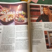 Article about the owner in the Peckham levels paper  at Hao Hao Chi - Kiosk in South East London