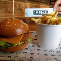 Vegan chicken sandwich at Hello Sam in South Yarra