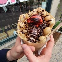 Waffle with ice cream at Katchi Ice Cream - Savignyplatz in Berlin