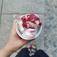 Macadamia-Cherry, Sticky Coco, Peanutbutterg-Cookie at Katchi Ice Cream - Savignyplatz in Berlin