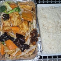 Tofu mit Gemüse und Reis at Shanghai in Crailsheim