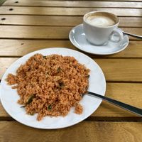 Vegan couscous salad  at Kaffeegarten auf der Liegewiese in Berlin