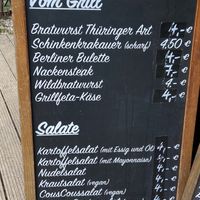 Menu  at Kaffeegarten auf der Liegewiese in Berlin