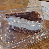 Lemon cream cake, vegan at Satsanga in Sofia