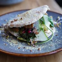 The best pita bread creation like everr  at Tru Kitchen in Tallinn