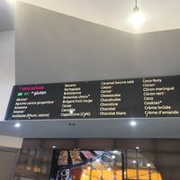 1/2 of the menu ! Vegan options are marked with pink asterisk at Captain'ice in Saint-malo