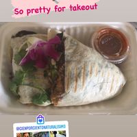 Burrito de asada vegano at Cien 100% Naturalisimo in Berwyn