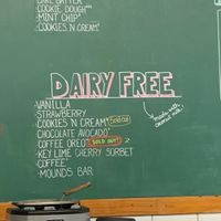 Vegan options  at New City Microcreamery in Cambridge
