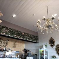 Cute interior, love the chandelier, more chandeliers required everywhere imo at Argi in Kensington