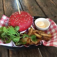 Jackfruit burger at Argi in Kensington