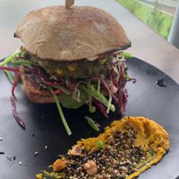 Veg Burger (vegan but called veg on menu)   at Native. in Ulladulla