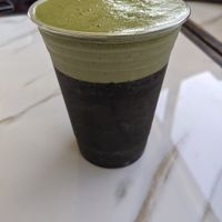 Matcha with blueberry and coconut water at Nature's Corner Cafe in West Palm Beach