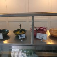 Sauces. There are also toppings like mixed seeds. at Dolce Terra in Manly