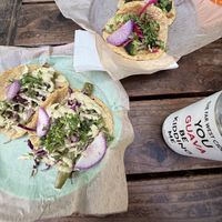 i think one was broccoli and the other was ejote  at Tacos Oscar in Oakland