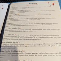 Brunch menu at Life on Mars in Seattle