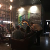 Records, mural and cozy seating  at Life on Mars in Seattle