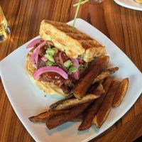 Waffle Sandwich with Jackfruit  at Life on Mars in Seattle